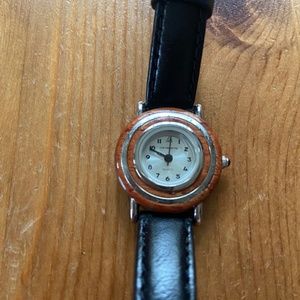 Liz Claiborne Watch - Wood Inlay Detail